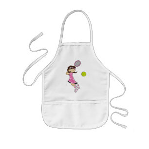 Cute Tennis Girl Apron Kinder Schort