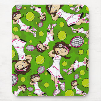 Cute Tennis Girl Mousepad Muismat