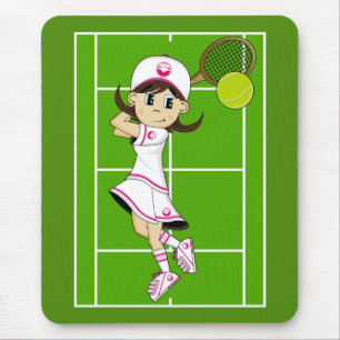 Cute Tennis Girl Mousepad Muismat