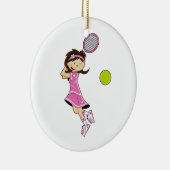 Cute Tennis Girl Ornament (Rechts)