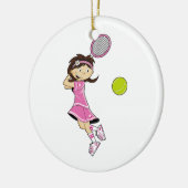 Cute Tennis Girl Ornament (Links)