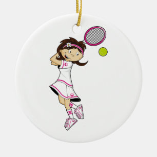 Cute Tennis Girl Ornament