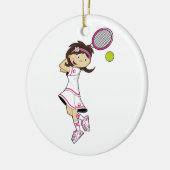 Cute Tennis Girl Ornament (Links)
