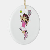 Cute Tennis Girl Ornament (Rechts)