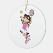 Cute Tennis Girl Ornament (Links)