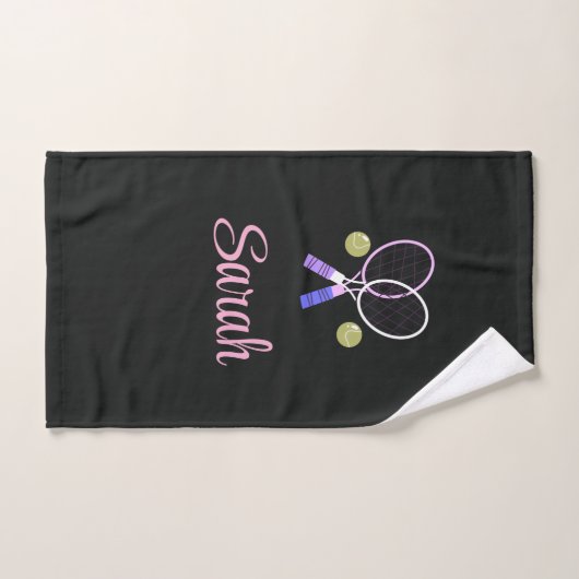 Cute Tennis Hand Towel Sports Player Birthday Gift Handdoek (Handdoek)