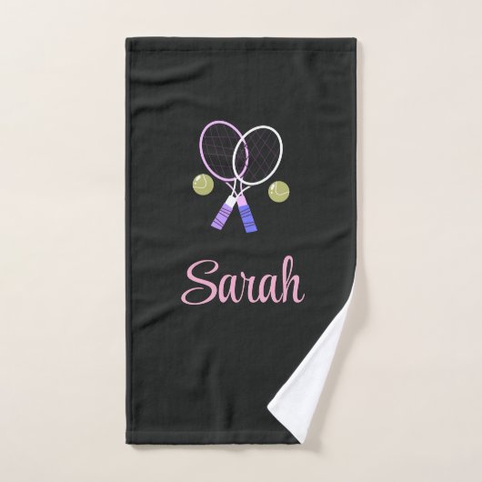 Cute Tennis Hand Towel Sports Player Birthday Gift Handdoek (Handdoek)