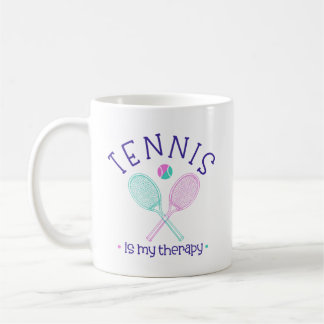 Cute Tennis is My Therapy Girly  Koffiemok