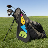 Cute Tennis LOVE - Golfhanddoek (Groen)
