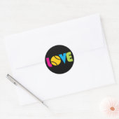 Cute Tennis LOVE - Ronde Sticker (Envelop)