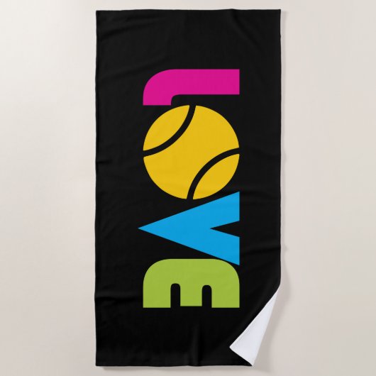 Cute Tennis LOVE -    Strandlaken (Voorkant)