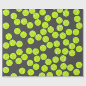 Cute Tennis Wrapping Paper Cadeaupapier (Vlak)