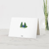Cute tent camping add message card kaart (Achterkant)