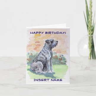 Cute Terrier Dog Birthday Kaart
