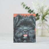 Cute Terrier Dog Painting Briefkaart (Staand voorkant)