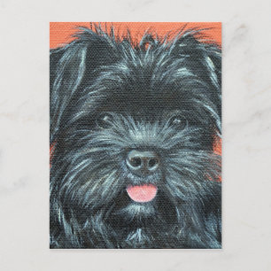 Cute Terrier Dog Painting Briefkaart