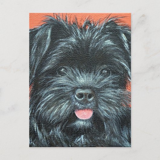 Cute Terrier Dog Painting Briefkaart (Voorkant)