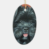 Cute Terrier Dog Painting Keramisch Ornament (Rechts)
