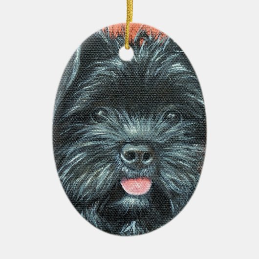 Cute Terrier Dog Painting Keramisch Ornament (Voorkant)