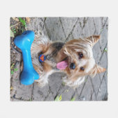 Cute Terrier Fleece Deken (Voorkant (Horizontaal))