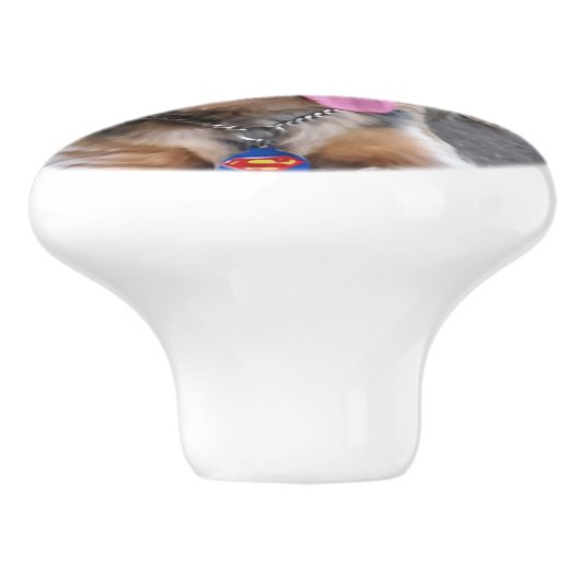 Cute Terrier Keramische Knop (Zijkant)