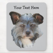 Cute Terrier Mixed Breed Mutt Dog Mousepad Muismat (Voorkant)