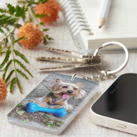 Cute Terrier Sleutelhanger (Voorkant Rechts)