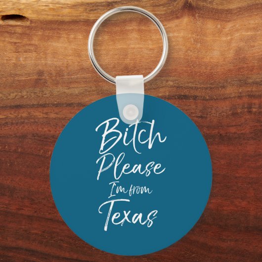 Cute Texan Gift Funny Quote Please I'm From Texas  Sleutelhanger (Voorkant)