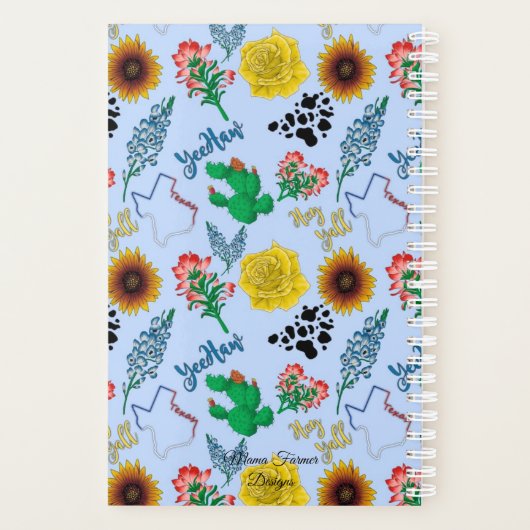 Cute Texas Pattern Planner (Achterkant)