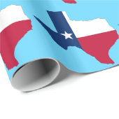 Cute Texas State Red White Cadeaupapier (Rol Hoek)