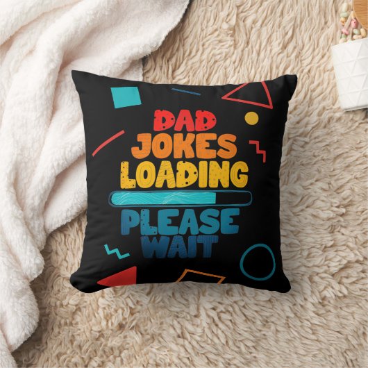 Cute Text Design Pa Joke Loading Gelieve te wachte Kussen (Deken)