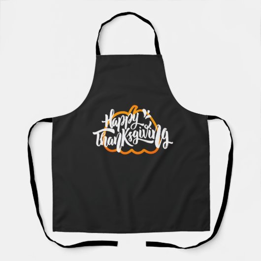 Cute text on pumpkin for Thanksgiving Apron Schort (Voorkant)