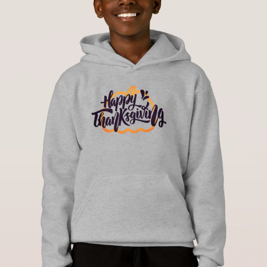 Cute Text on pumpkin for Thanksgiving Hoodie (Voorkant)