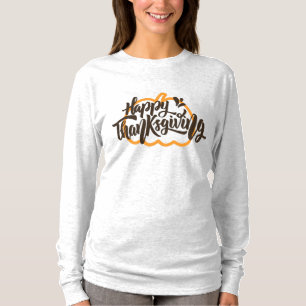Cute Text op pompoen voor Thanksgiving T-shirt