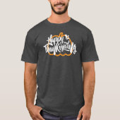 Cute Text op pompoen voor Thanksgiving T-shirt (Voorkant)