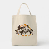 Cute Text op pompoen voor Thanksgiving Tote Bag (Achterkant)