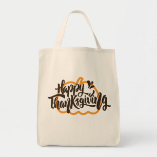 Cute Text op pompoen voor Thanksgiving Tote Bag