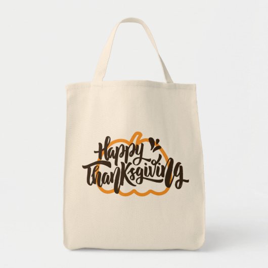 Cute Text op pompoen voor Thanksgiving Tote Bag (Voorkant)