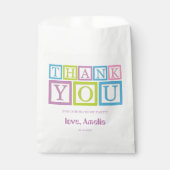 Cute Thank You Building Blocks Party Bedankzakje (Voorkant)