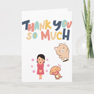 Cute thank you so much Card Kaart