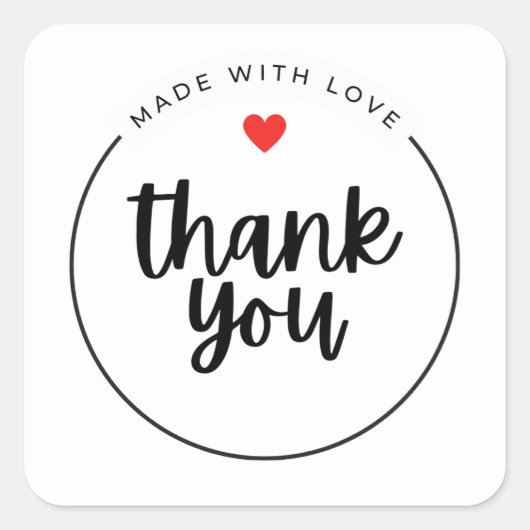 Cute Thank You Sticker | Small Business Packaging (Voorkant)