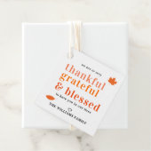 Cute Thankful Grateful Blessed Thanksgiving Treat Bedankjes Labels (In situ)