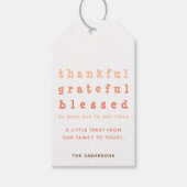 Cute Thankful Grateful Blessed Thanksgiving Treat Cadeaulabel