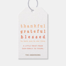 Cute Thankful Grateful Blessed Thanksgiving Treat Cadeaulabel
