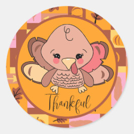 Cute Thankful Turkey Stickers -> Lieve Haan Sticke