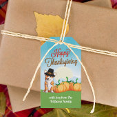 Cute Thanksgiving Corgi in Pilgrim Pet Custom Cadeaulabel