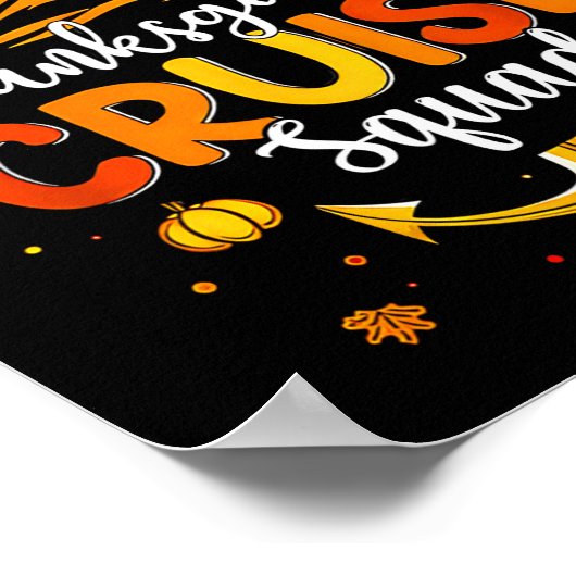 Cute Thanksgiving Cruise Squad Matching Family Vac Poster (Hoek)