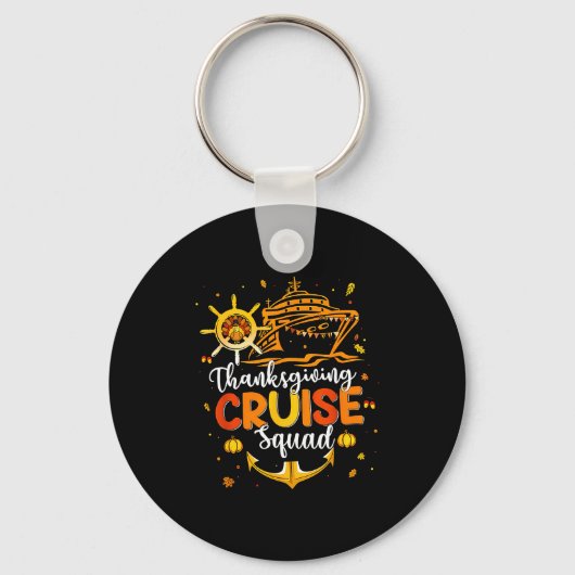 Cute Thanksgiving Cruise Squad Matching Family Vac Sleutelhanger (Voorkant)