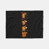 Cute Thanksgiving Dachshund Dogs Fall Gobble Prepp Fleece Deken (Voorkant (Horizontaal))