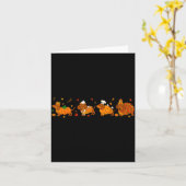 Cute Thanksgiving Dachshund Dogs Fall Gobble Prepp Kaart (Gele Bloem)